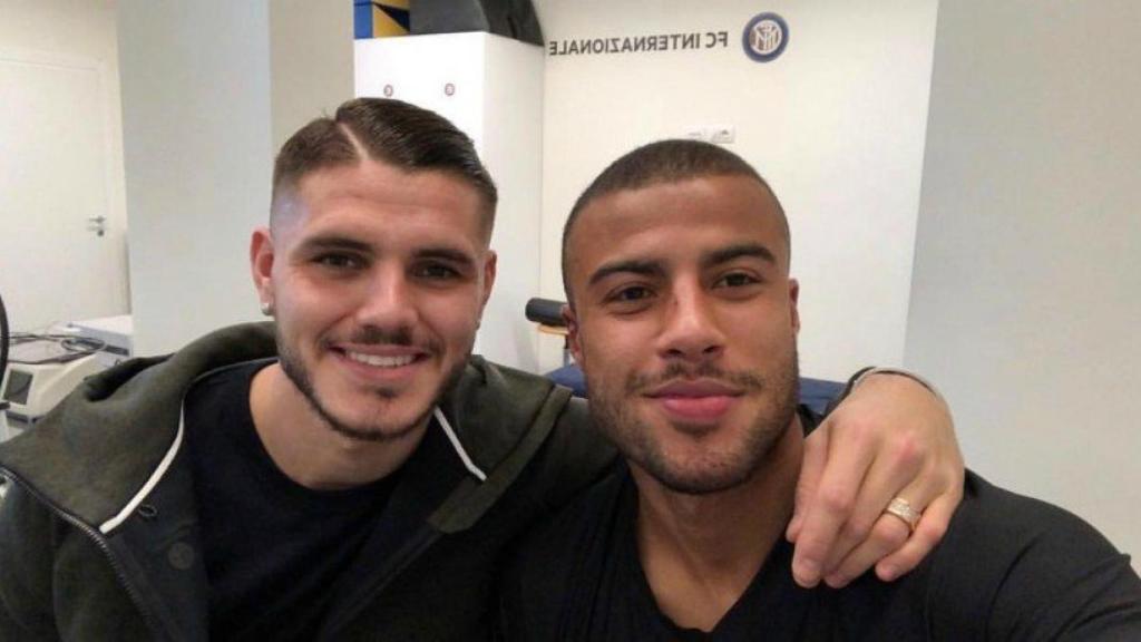 Rafinha con Icardi. Foto: Twitter (@Rafinha)