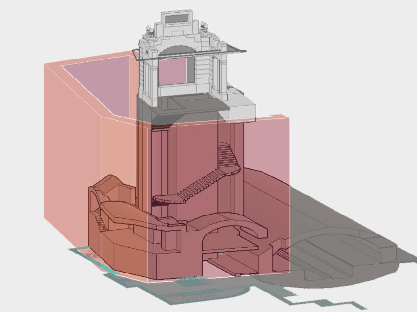 3D de la estación de metro.