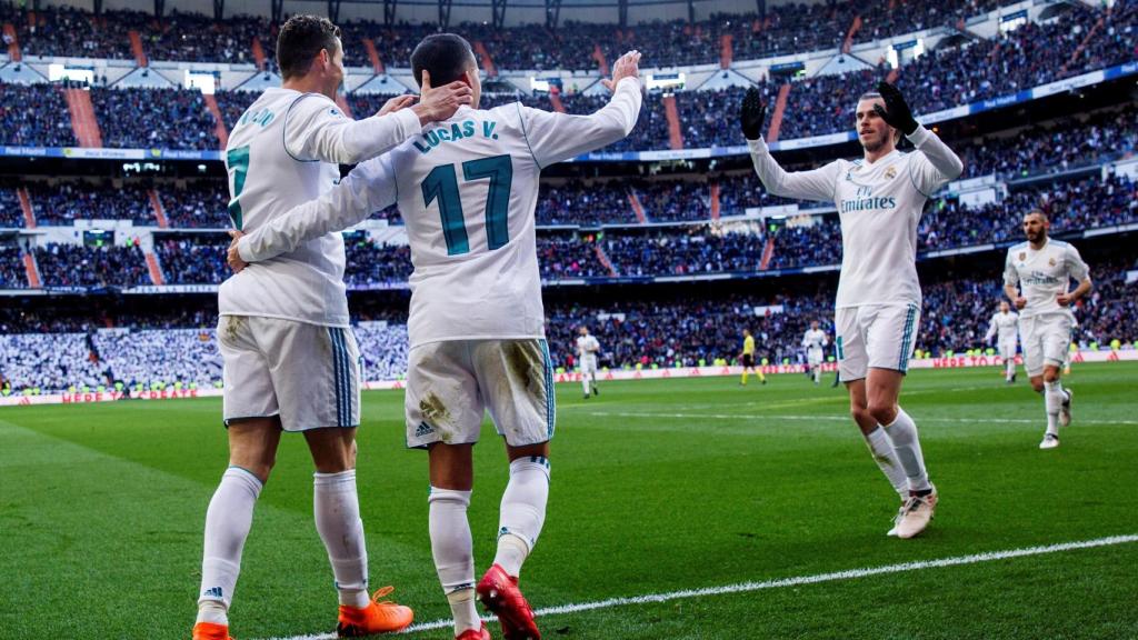 Cristiano, Lucas Vázquez y Bale.