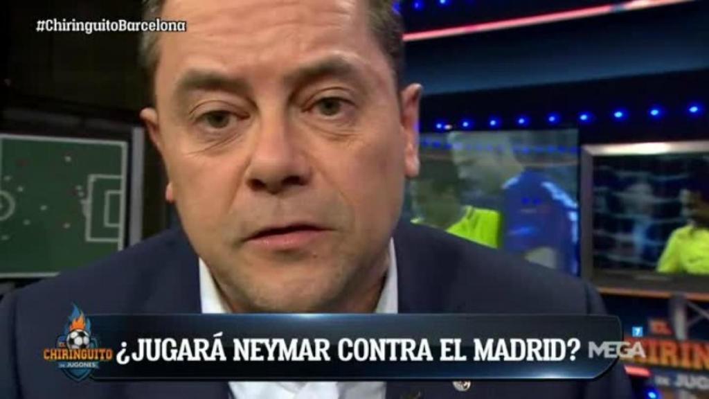 Tomás Roncero en El Chiringuito. Foto: Twitter (@elchiringuitotv)