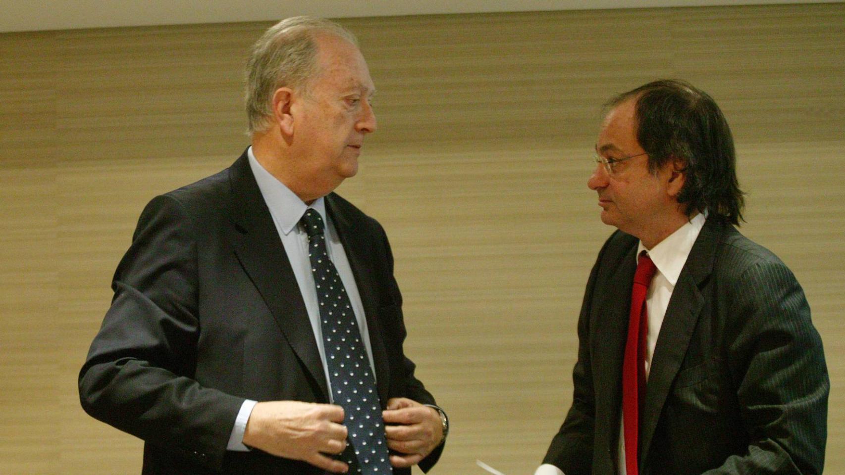 A la izquierda, Juan José Brugera, presidente de la socimi Colonial, junto a Pere Viñolas, consejero delegado.