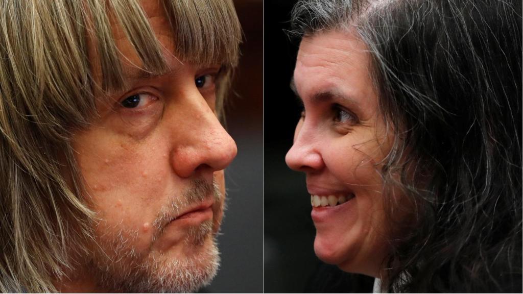 David y Louise Turpin durante la vista judicial.