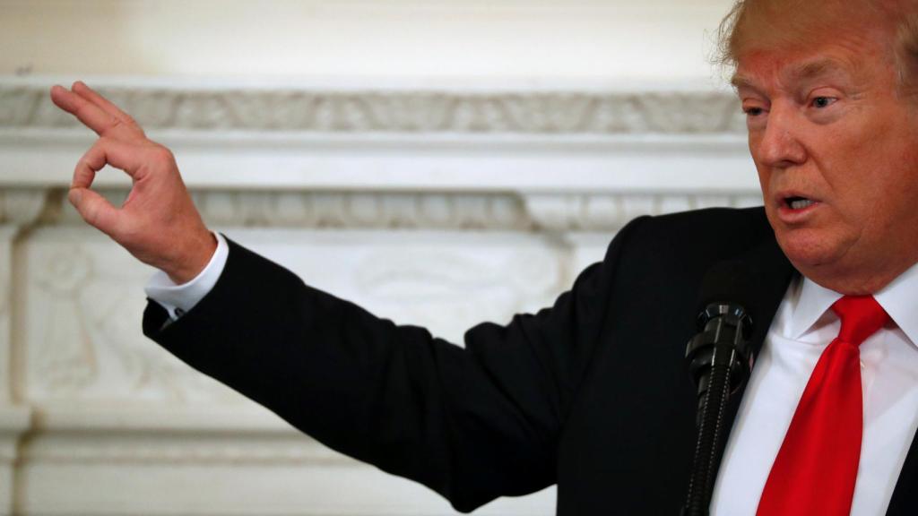 Trump, en una reunión con los gobernadores celebrada en la Casa Blanca.