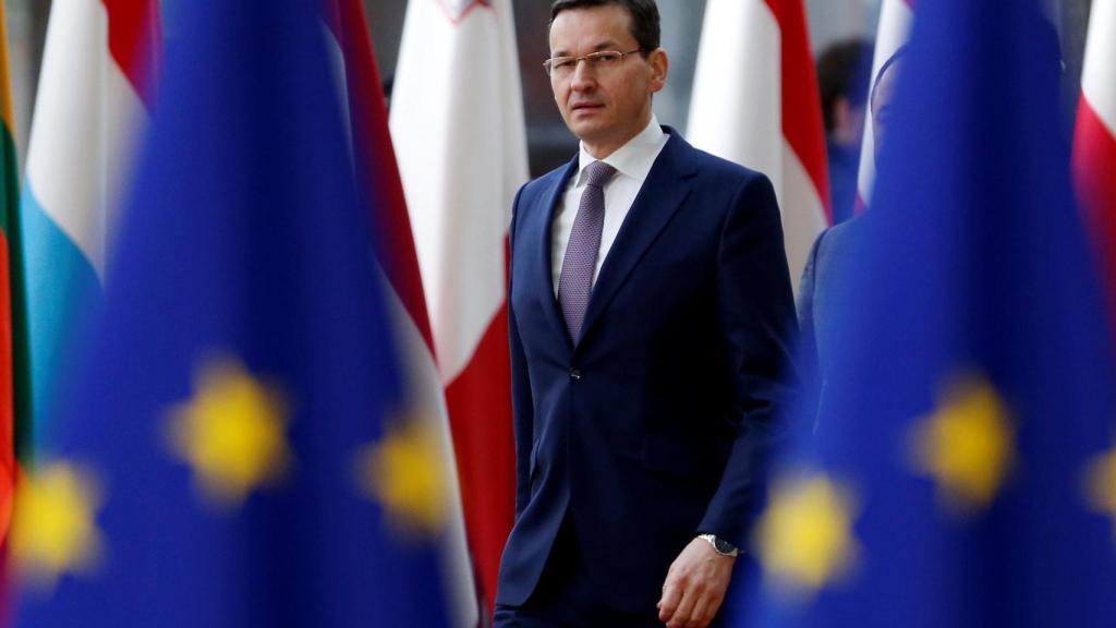 El primer ministro polaco, Mateusz Morawiecki, en Bruselas.