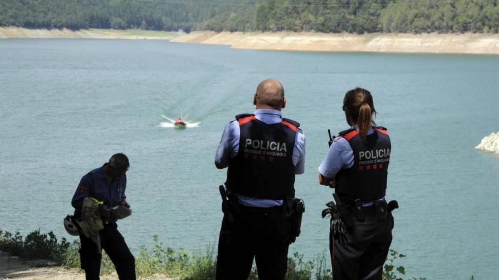Los Mossos coordinaron las labores de búsqueda de Marc y Paula en el pantano de Susqueda.