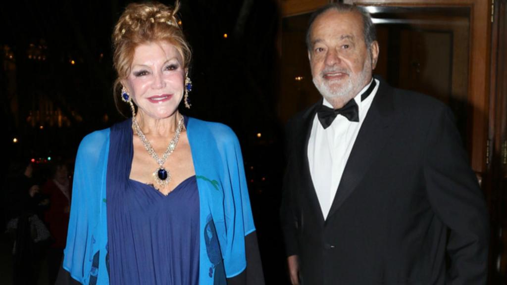 La baronesa Thyssen y Carlos Slim.