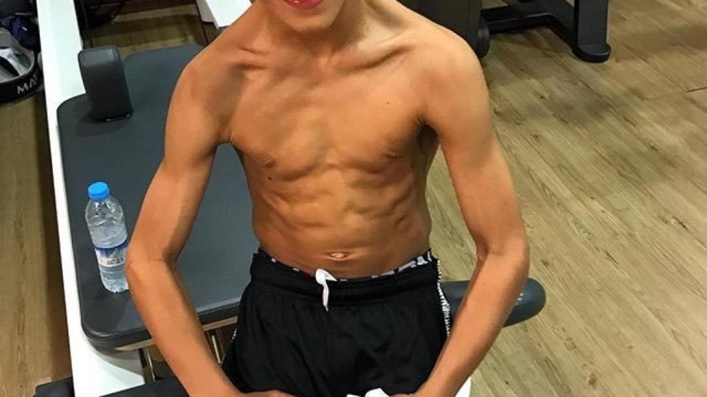 Cristiano Junior, en la foto que ha compartido su padre en las redes sociales.