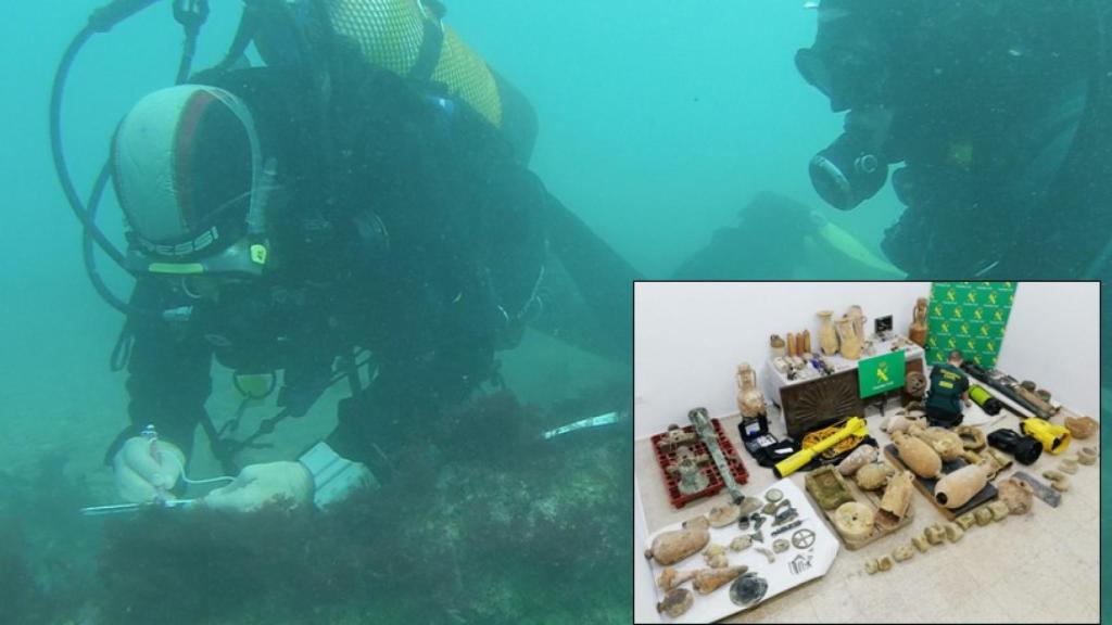 La Guardia Civil ha incautado cuantioso material procedente de yacimientos arqueológicos.