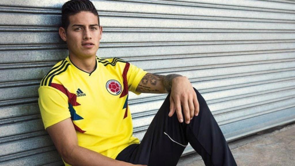 Primera equipación de Colombia para el Mundial Rusia 2018