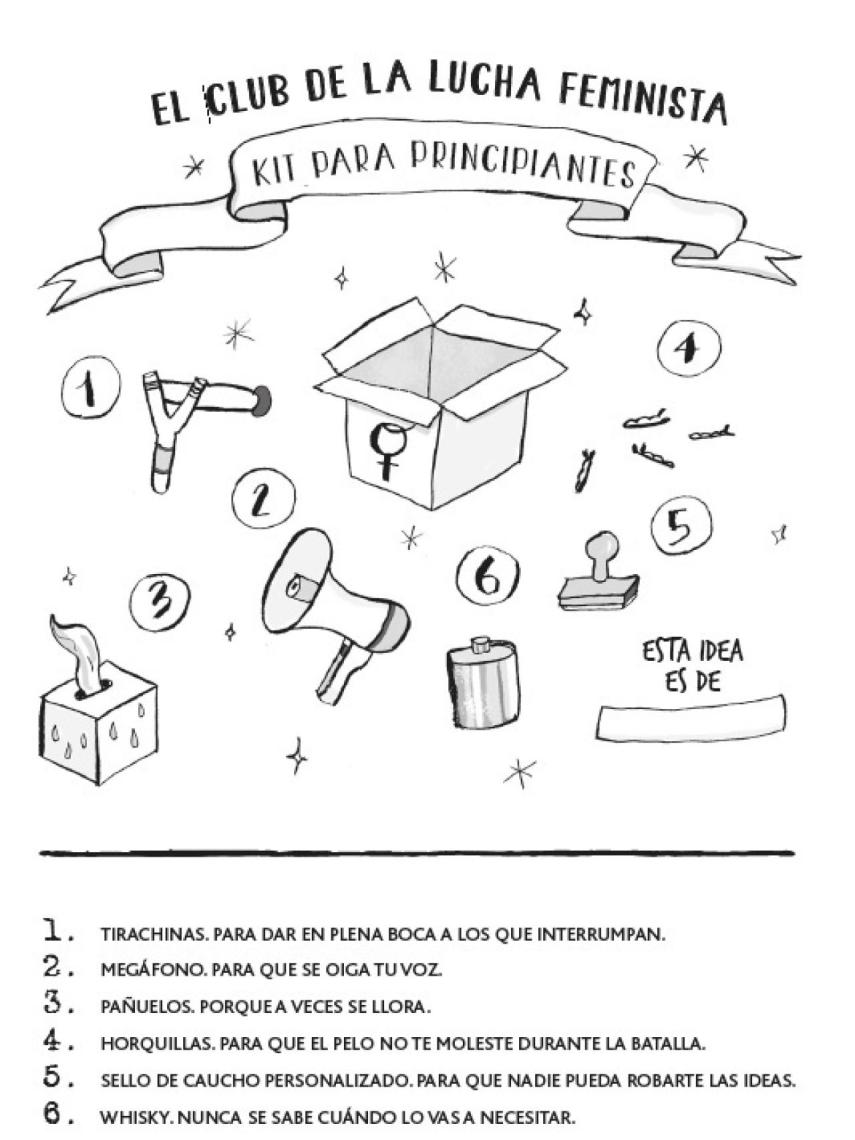 Una de las ilustraciones de El club de la lucha feminista. Saskia Wariner.  Penguin Random House.