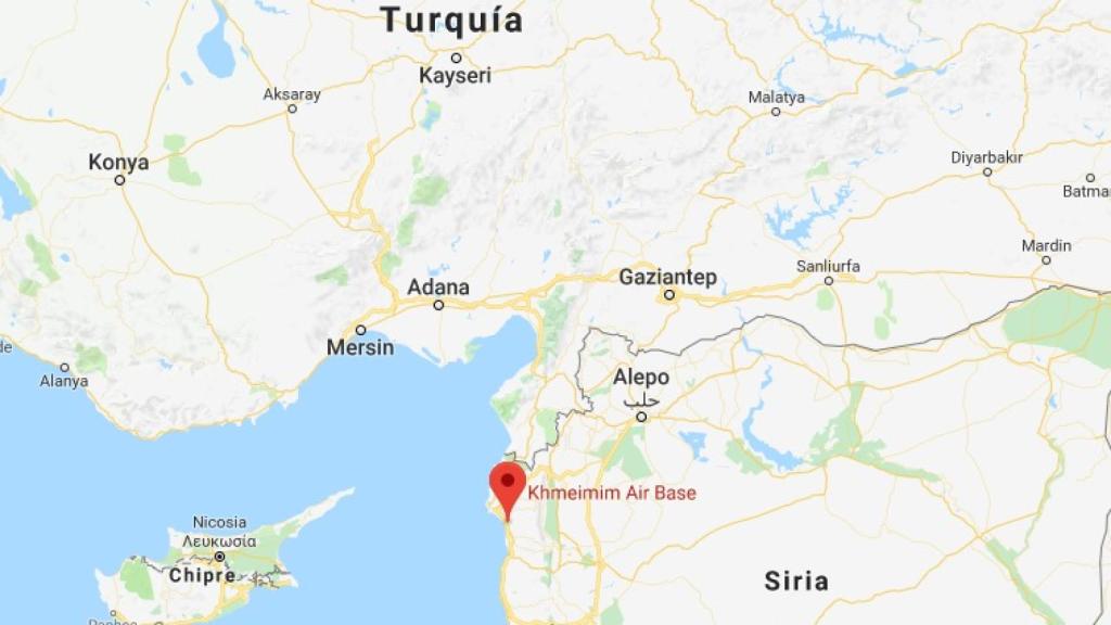 Base de Hmeimim, en Siria, donde se ha producido el accidente.