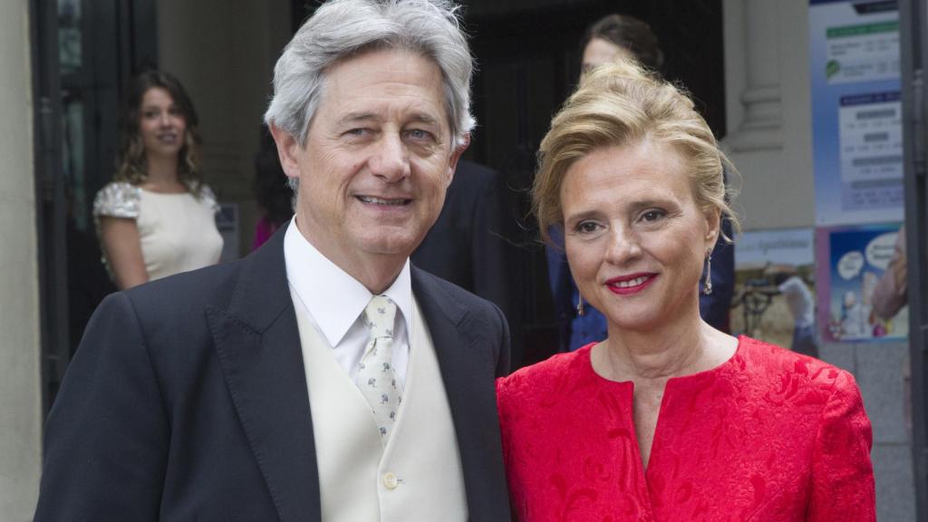 Josema Yuste y María José en la boda de uno de sus hijos.