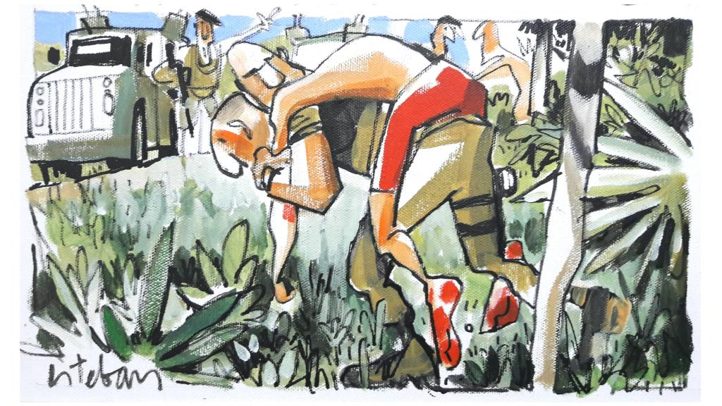 El comandante Franco tuvo que ser evacuado sobre los hombros de un compañero por culpa de las heridas que sufrió.