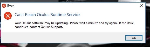 oculus rift oculus runtime service