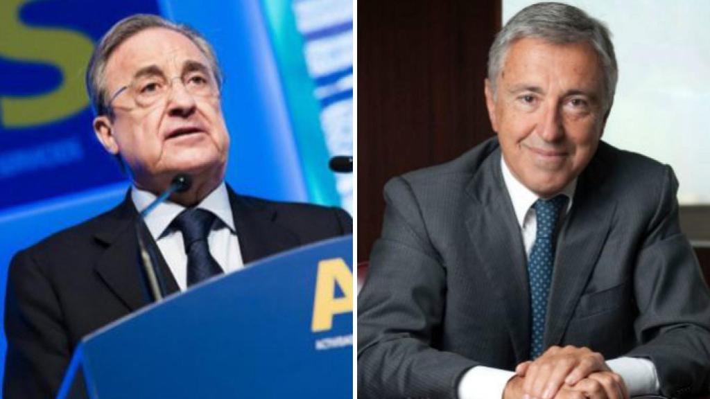 Florentino Pérez, presidente de ACS y Giovanni Castellucci, CEO de Atlantia.