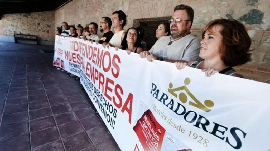 Trabajadores de la empresa protestando en los años del ERE.