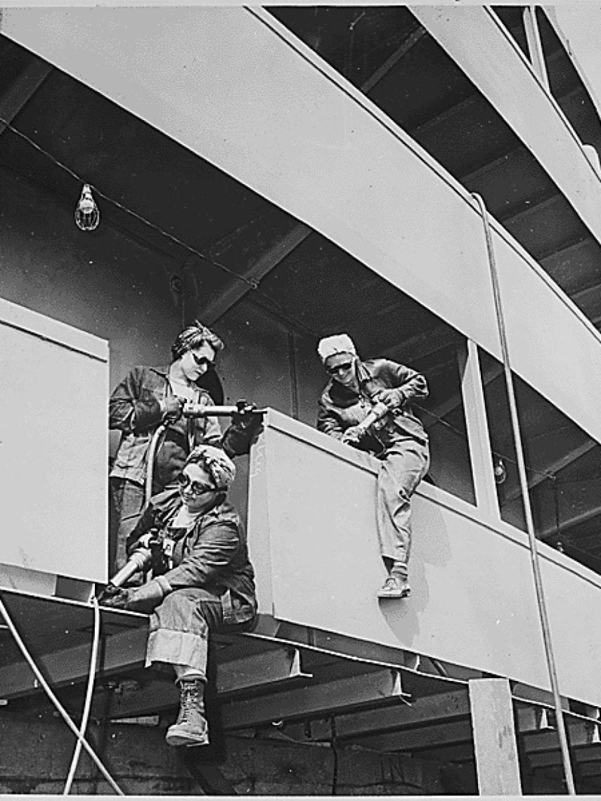 Remachadoras de la Marinship Corporation, en 1944.