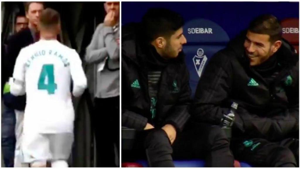 La reacción del banquillo a la espantada de Ramos