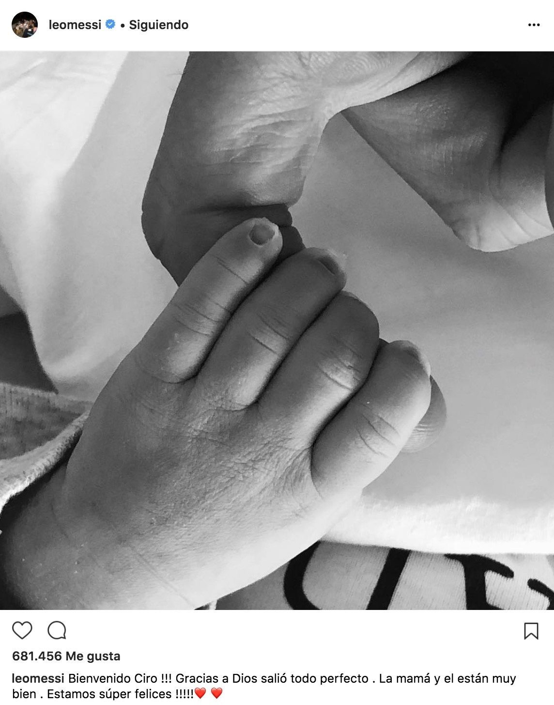 Messi presenta a Ciro, su tercer hijo con Antonella Roccuzzo