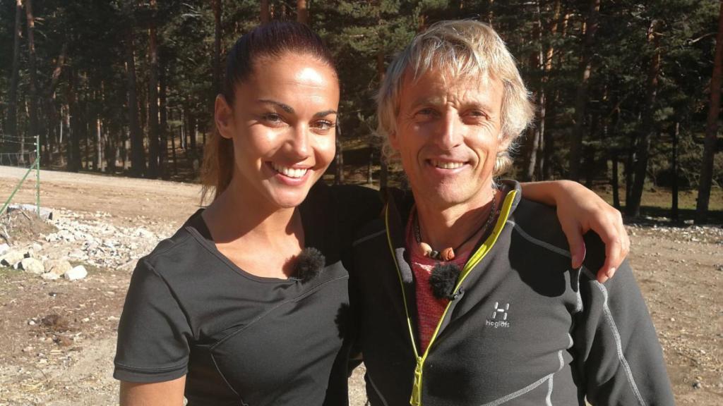 Lara Álvarez junto a Jesús Calleja.