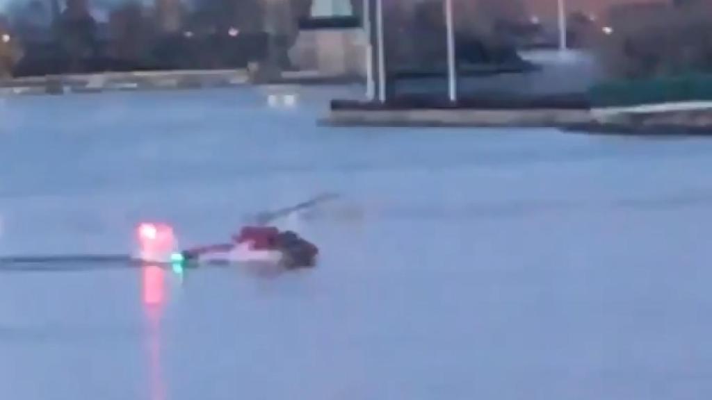 Momento en el que se estrella el helicóptero