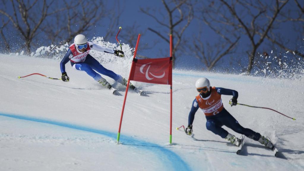 Santacana y Galindo durante la prueba.