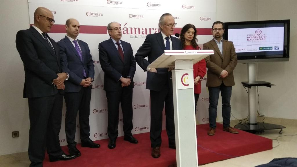 El ex ministro Josep Piqué, en el XII Foro de Internacionalización, organizado por la Cámara de Comercio de Ciudad Real.