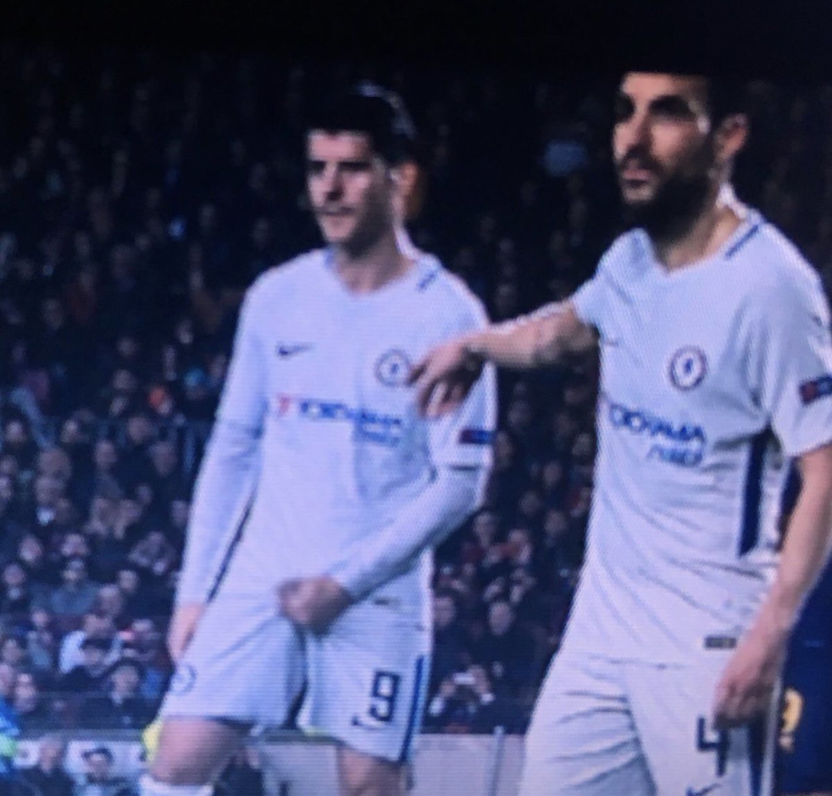 La reacción de Morata tras los cánticos del Camp Nou
