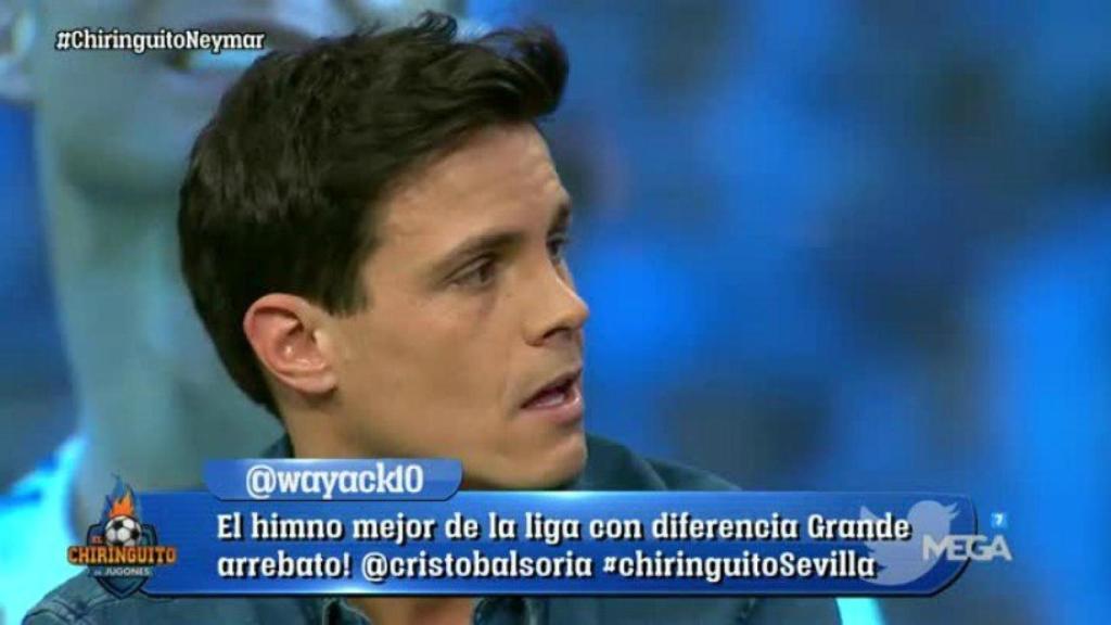 Edu Aguirre en El Chiringuito. Foto Twitter (@elchiringuitotv)