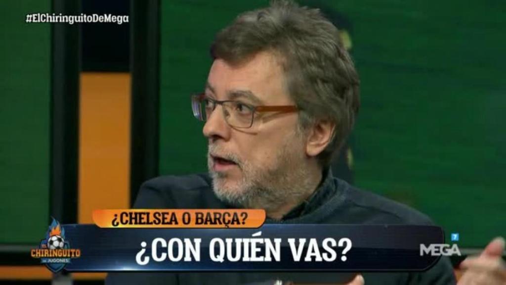 José Damián González en El Chiringuito. Foto: Twitter (@elchiringuitotv)