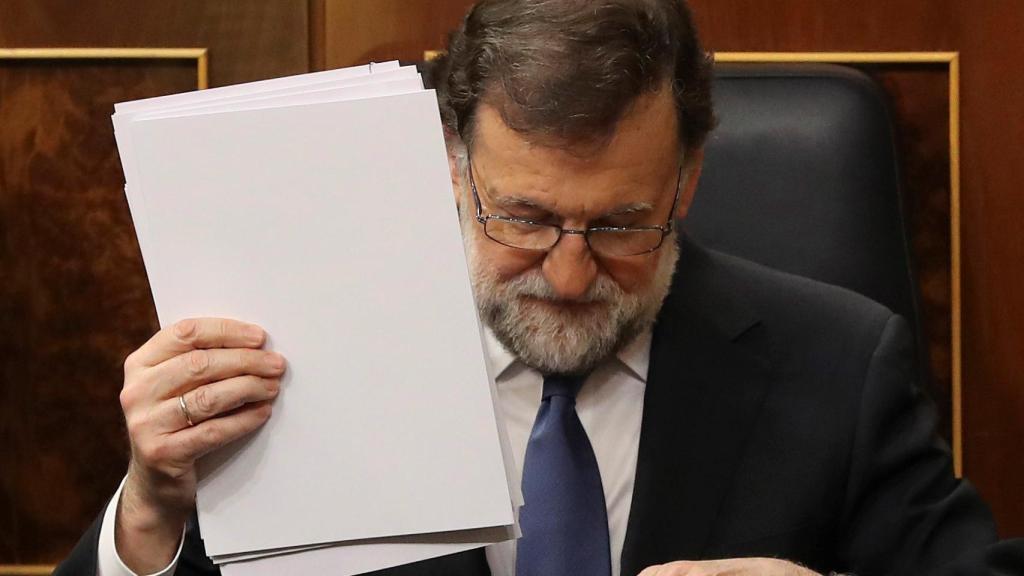 El presidente del Gobierno, Mariano Rajoy, este miércoles en el Congreso.