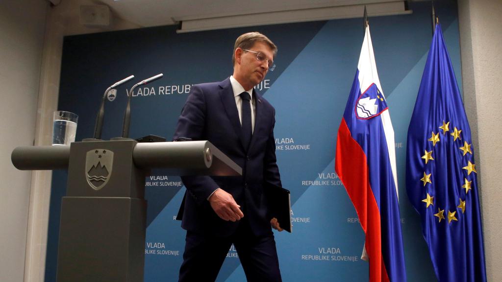 Miro Cerar, en la rueda de prensa para anunciar su dimisión.