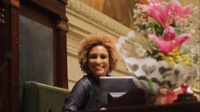 Marielle Franco en uno de sus últimos actos políticos.