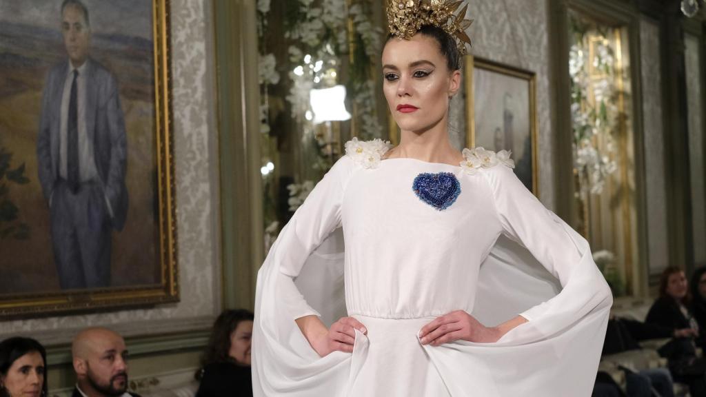 Una modelo del desfile de Franco Quintans.