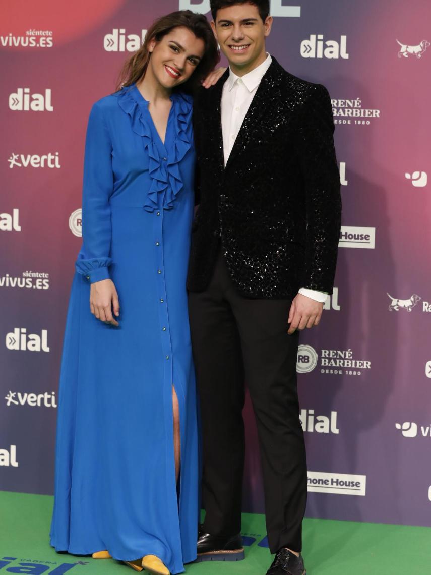 Amaia y Alfred en el photocall.