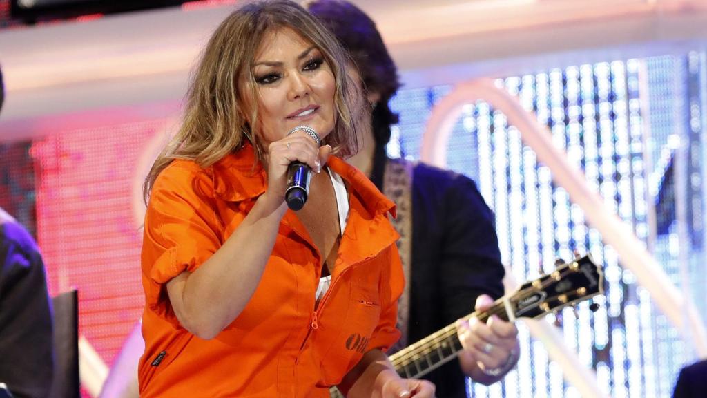 Amaia, durante la actuación.