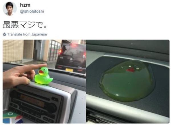 pato plastico derretido japon