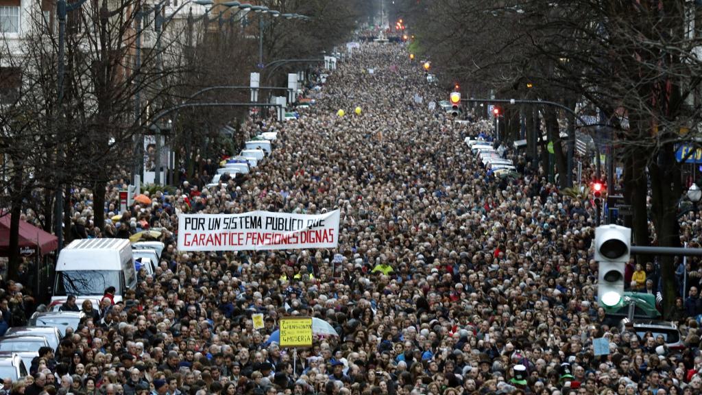 PROTESTAS PENSIONES EN BILBAO