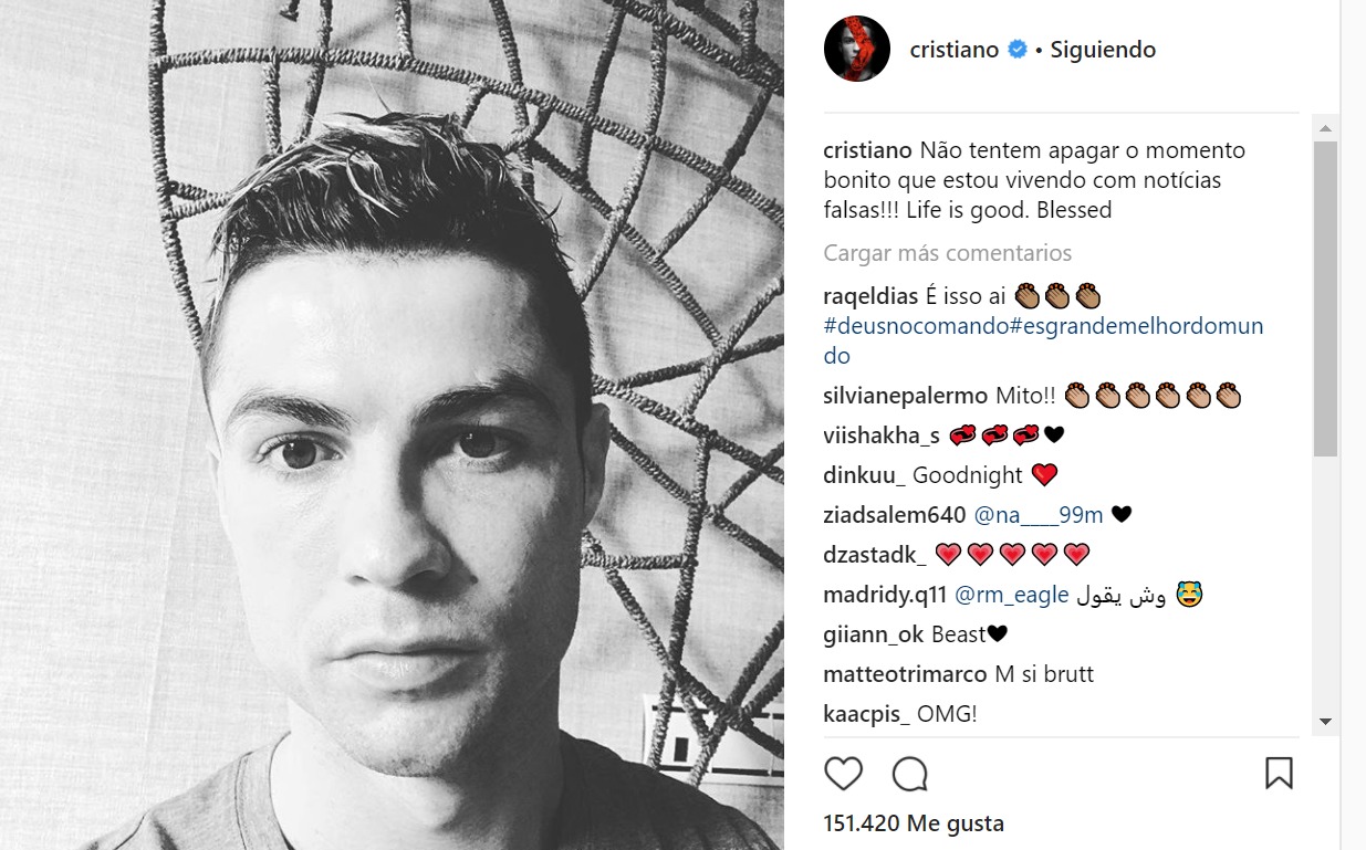 Cristiano responde a las críticas y noticias falsas