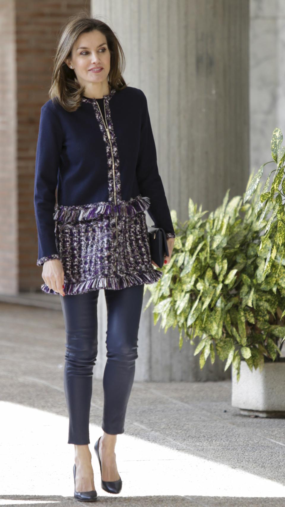 La reina Letizia en la reunión oficial. GTRES.