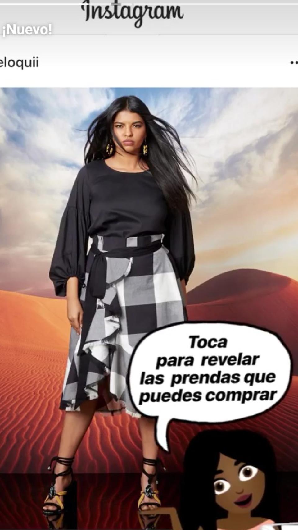 Parte del anuncio de Instagram.