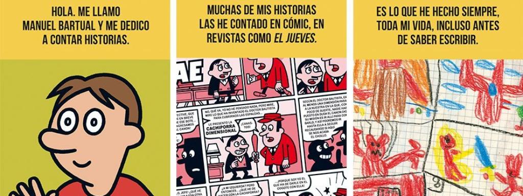 Manuel Bartual se presenta como novelista.