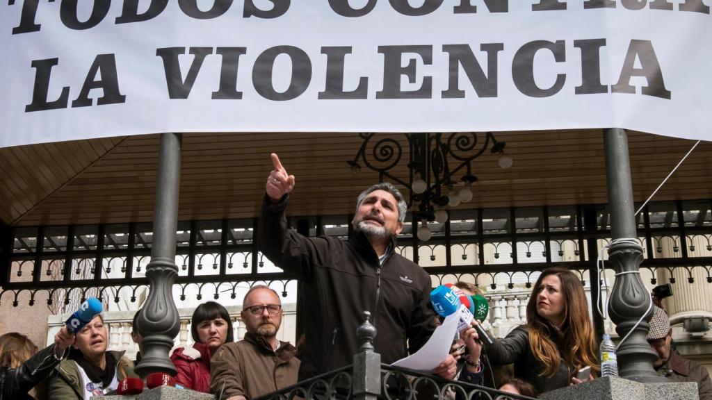 El padre de la pequeña Mariluz, Juan José Cortés, este domingo.