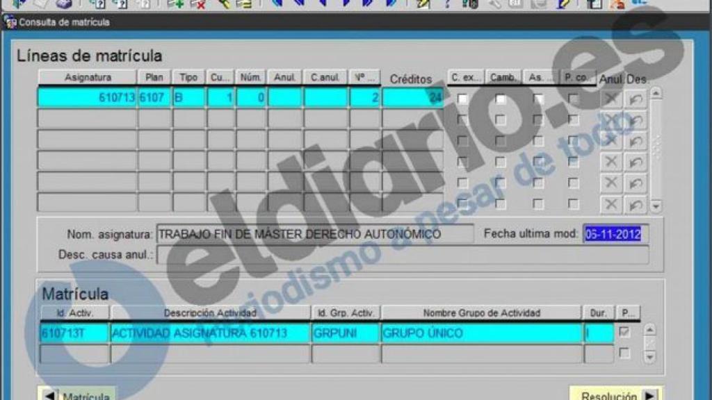 Pantallazo publicado por eldiario.es