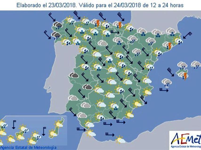 Previsión del 23/03/2018.