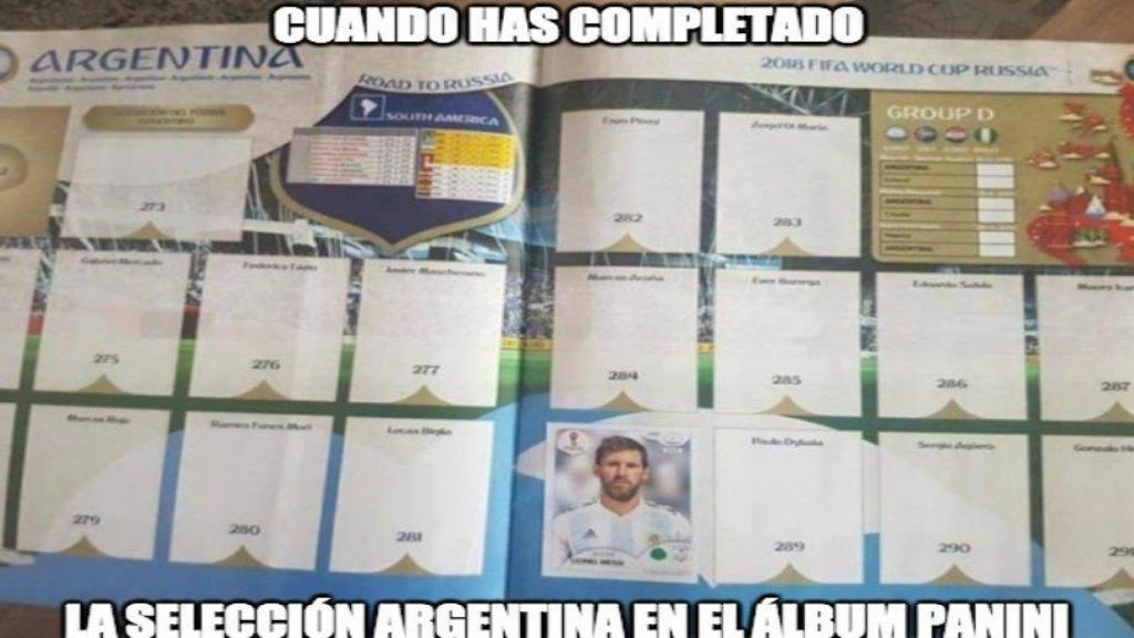Meme del álbum del Mundial. Foto: memedeportes.com