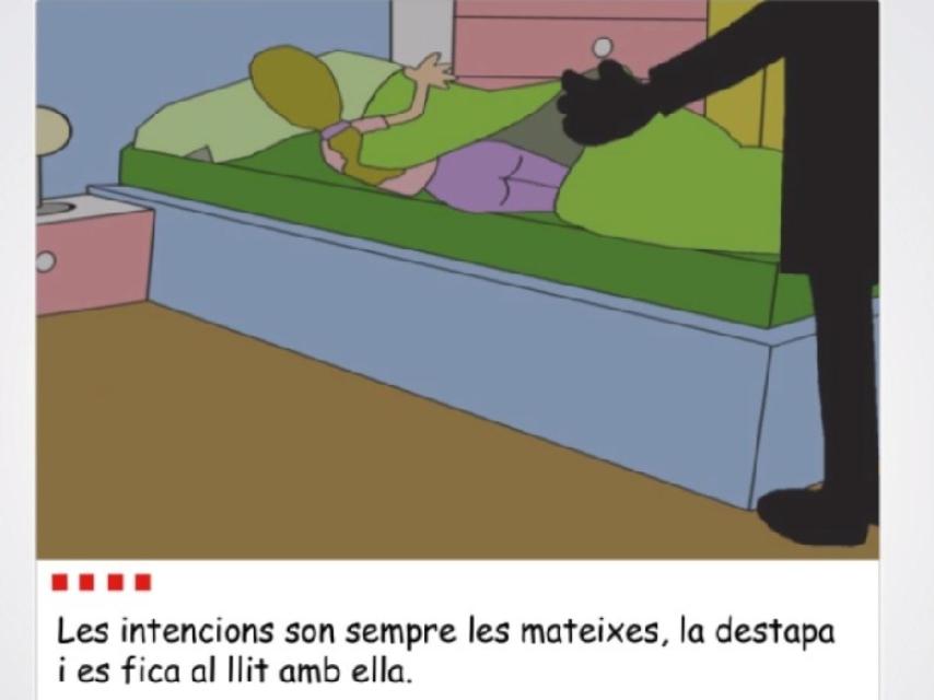 Una de las escenas del vídeo en el que se enseña a los discapacitados lo que es un abuso sexual