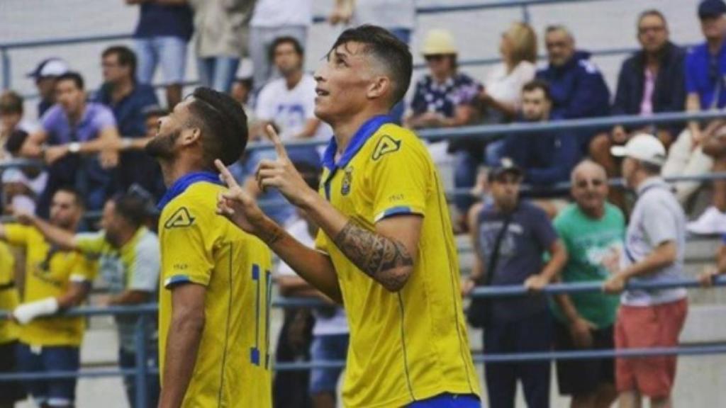 Erik Expósito, delantero de Las Palmas. Foto: Instagram (@erikexposito23)