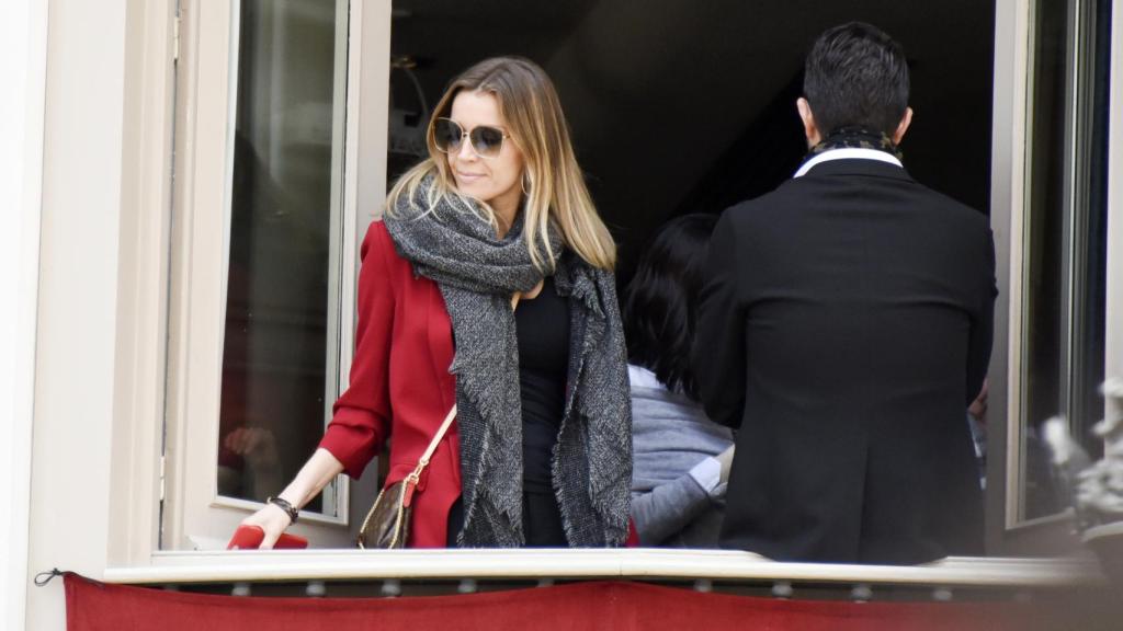 Nicole Kimpel disfrutando de la Semana Santa de Málaga.