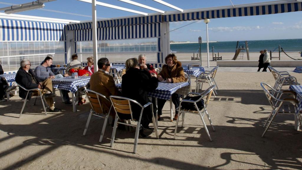 Un chiringuito en una playa de Valencia.